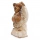 Statueta Lemn Buddha fericit cu mâinile sus - Alb 40 cm Statueta Lemn Buddha fericit cu mâinile sus - Alb 40 cm
