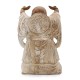 Statueta Lemn Buddha fericit cu mâinile sus - Alb 40 cm Statueta Lemn Buddha fericit cu mâinile sus - Alb 40 cm
