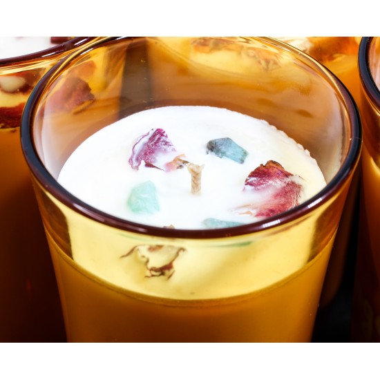 Caramel Candle Amber Glass L image